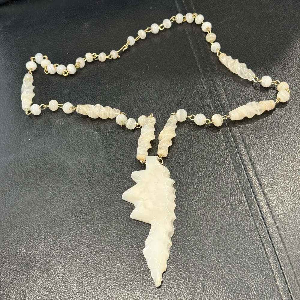 Elegant Cream Beaded Necklace
